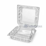Wl X146 Clear Square Hinged Food Container Product View 04