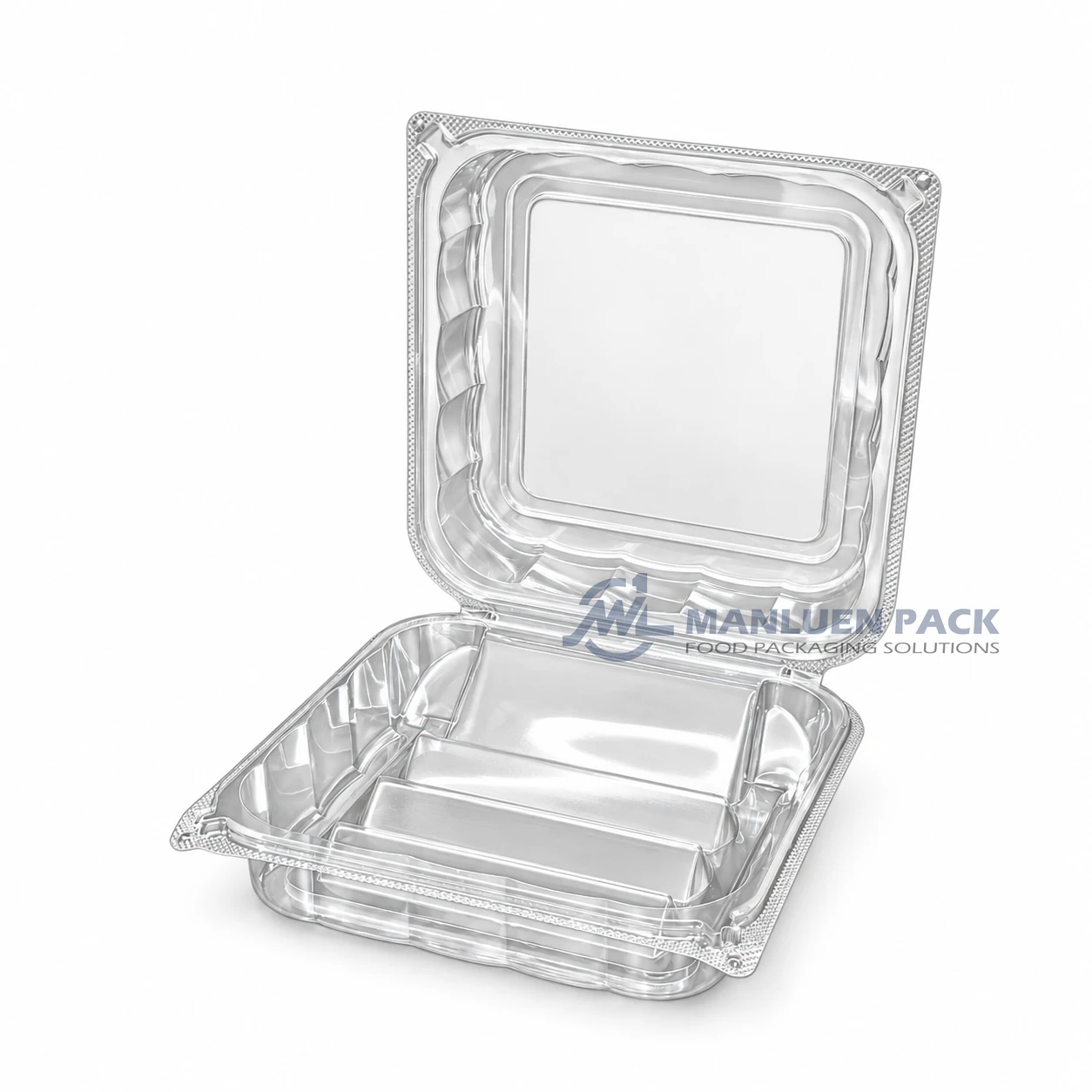 Wl X146 Clear Square Hinged Food Container Product View 04