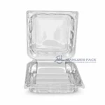 Wl X146 Clear Square Hinged Food Container Product View 06