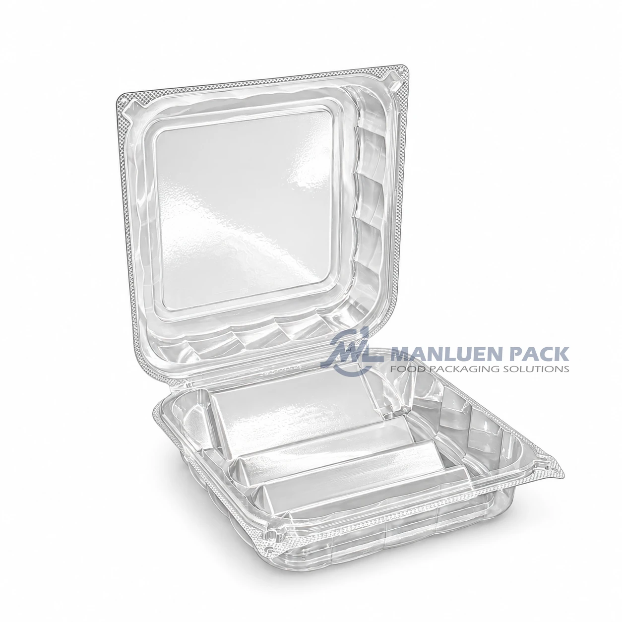 Wl X146 Clear Square Hinged Food Container Product View 08