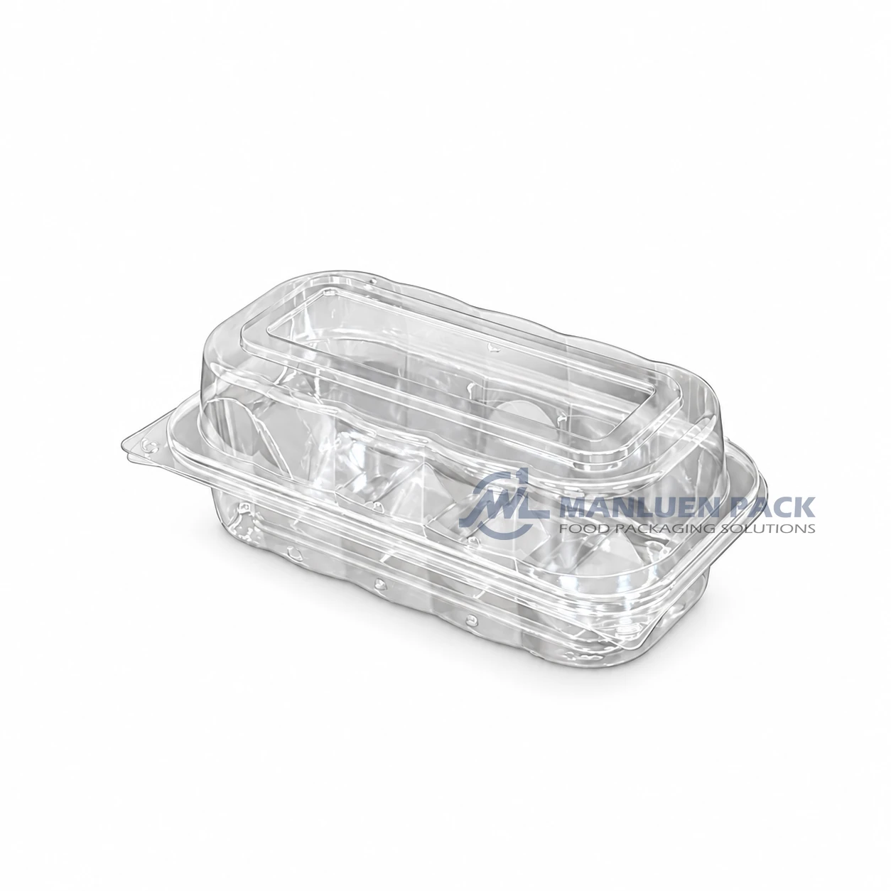 Wl X149 Clear Rectangular Hinged Food Container Product View 05
