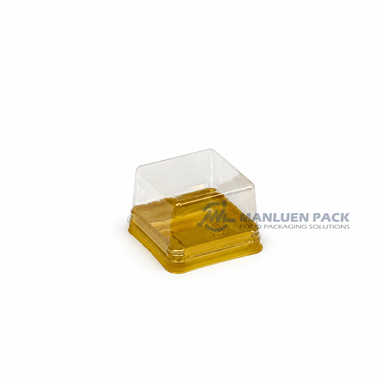 WL-Y50 Mini Composable Square Cake Container with Clear Lid 3 WL-026 WL-Y50 decorative mini cake present box with transparent lid for individual takeaway desserts