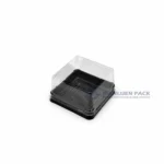 Wl Y80 Black Square Mini Food Container With Clear Lid Product View 01