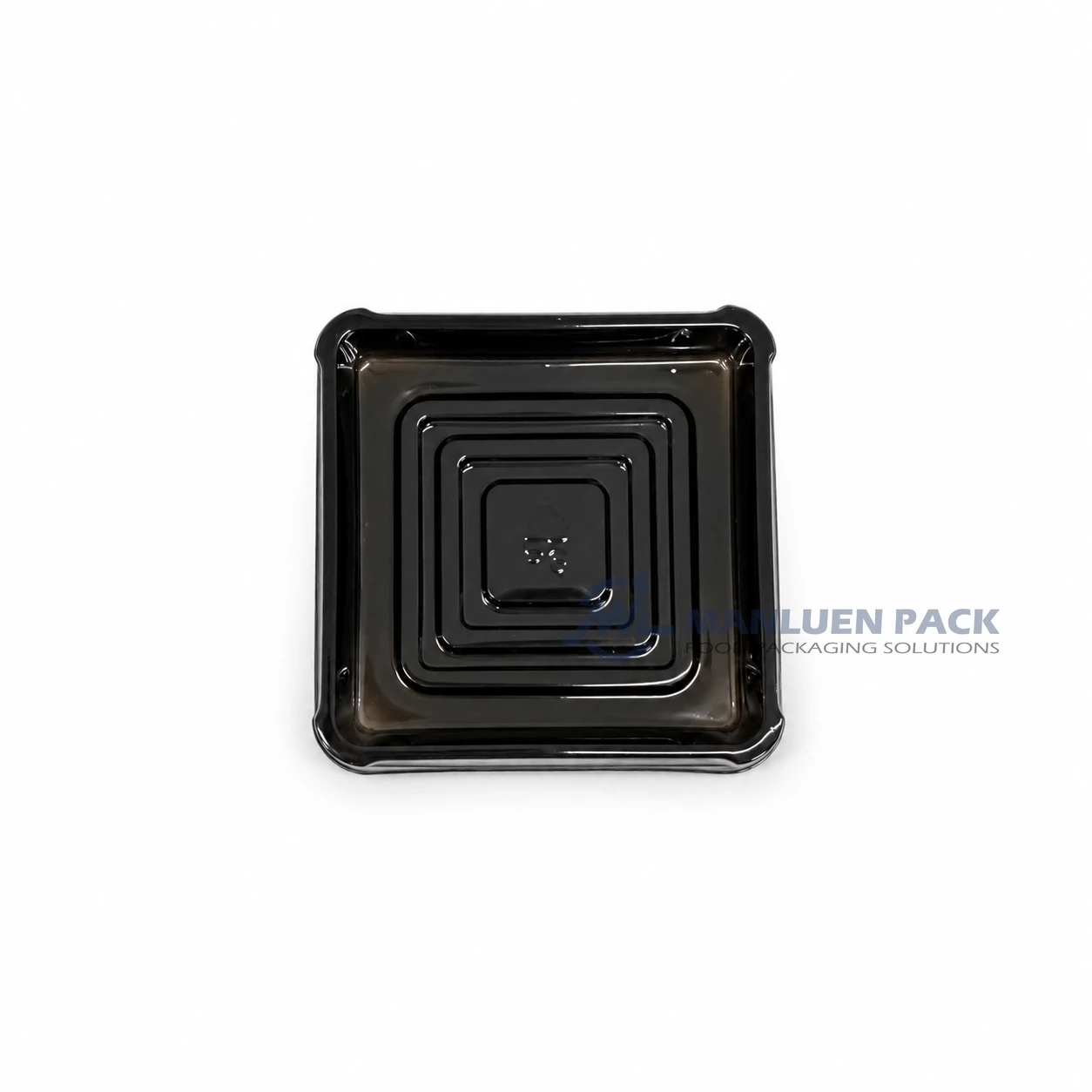 WL-Y80 Disposable Mini Square PLA Cake Container with Clear Lid 3 WL-Y80 small black and clear square PLA cake present box for individual takeaway desserts